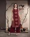 K 1204 By Naisha Vatican Discharge Printed Fancy Kurti With Bottom 